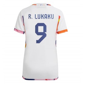 Damen Fußballbekleidung Belgien Romelu Lukaku #9 Auswärtstrikot WM 2022 Kurzarm
